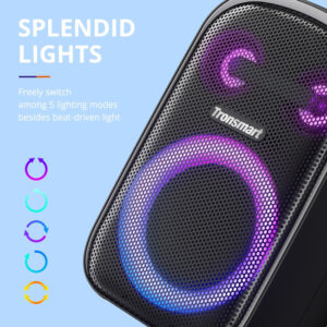 TRONSMART φορητό ηχείο Halo 110 με μικρόφωνο, 60W, 12000mAh, LED, μαύρο | Εικόνα & Ήχος | elabstore.gr