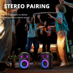 TRONSMART φορητό ηχείο Halo 110 με μικρόφωνο, 60W, 12000mAh, LED, μαύρο | Εικόνα & Ήχος | elabstore.gr