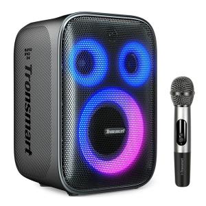 TRONSMART φορητό ηχείο Halo 200 με μικρόφωνο, 120W, 15000mAh, LED, μαύρο | Εικόνα & Ήχος | elabstore.gr