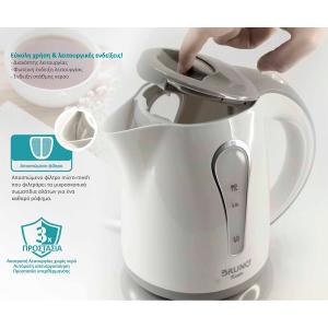BRUNO βραστήρας νερού BRN-0141, 1L, 1100W, λευκό-γκρι | eLabstore.gr