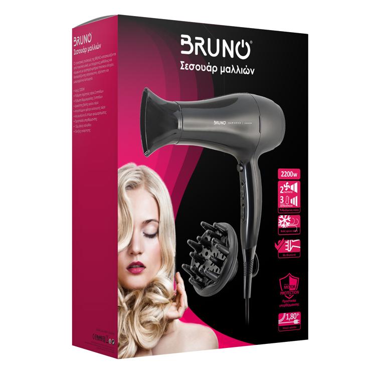 BRUNO σεσουάρ μαλλιών BRN-0154, 2200W, με φυσούνα, μαύρο | eLabstore.gr BRUNO σεσουάρ μαλλιών BRN-0154, 2200W, με φυσούνα, μαύρο | Προσωπική Φροντίδα | elabstore.gr