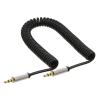 POWERTECH καλώδιο ήχου 3.5mm CAB-J057, spiral, gold plated, 1.8m, μαύρο | Καλώδια - Αντάπτορες | elabstore.gr