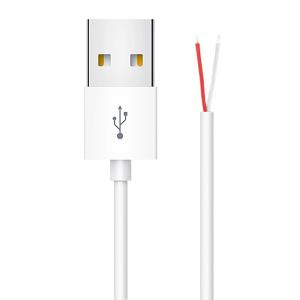 POWERTECH καλώδιο USB CAB-U156 με ελεύθερα άκρα, 1m, λευκό | Καλώδια - Αντάπτορες | elabstore.gr