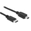POWERTECH καλώδιο USB-C σε USB Mini CAB-UC079, 1.5m, μαύρο | Καλώδια - Αντάπτορες | elabstore.gr
