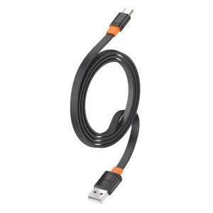 CELEBRAT καλώδιο USB-C σε USB CB-33C, flat, 3A, 1m, μαύρο | Καλώδια - Αντάπτορες | elabstore.gr