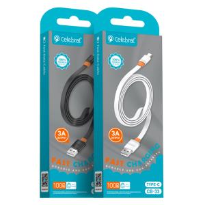 CELEBRAT καλώδιο USB-C σε USB CB-33C, flat, 3A, 1m, λευκό | eLabstore.gr CELEBRAT καλώδιο USB-C σε USB CB-33C, flat, 3A, 1m, λευκό | Καλώδια - Αντάπτορες | elabstore.gr