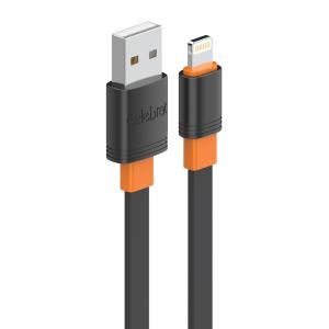 CELEBRAT καλώδιο Lightning σε USB CB-33L, flat, 2.4A, 1m, μαύρο | Καλώδια - Αντάπτορες | elabstore.gr