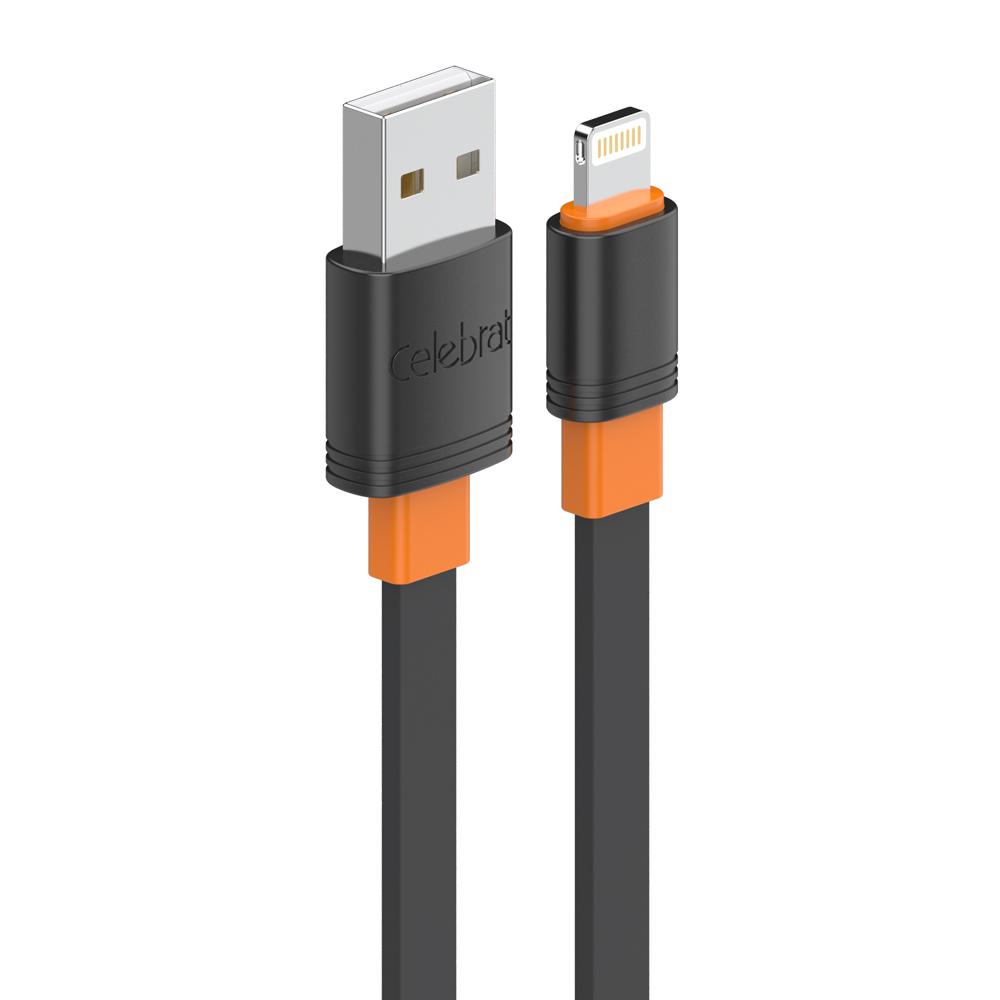 CELEBRAT καλώδιο Lightning σε USB CB-33L, flat, 2.4A, 1m, μαύρο | eLabstore.gr CELEBRAT καλώδιο Lightning σε USB CB-33L, flat, 2.4A, 1m, μαύρο | Καλώδια - Αντάπτορες | elabstore.gr