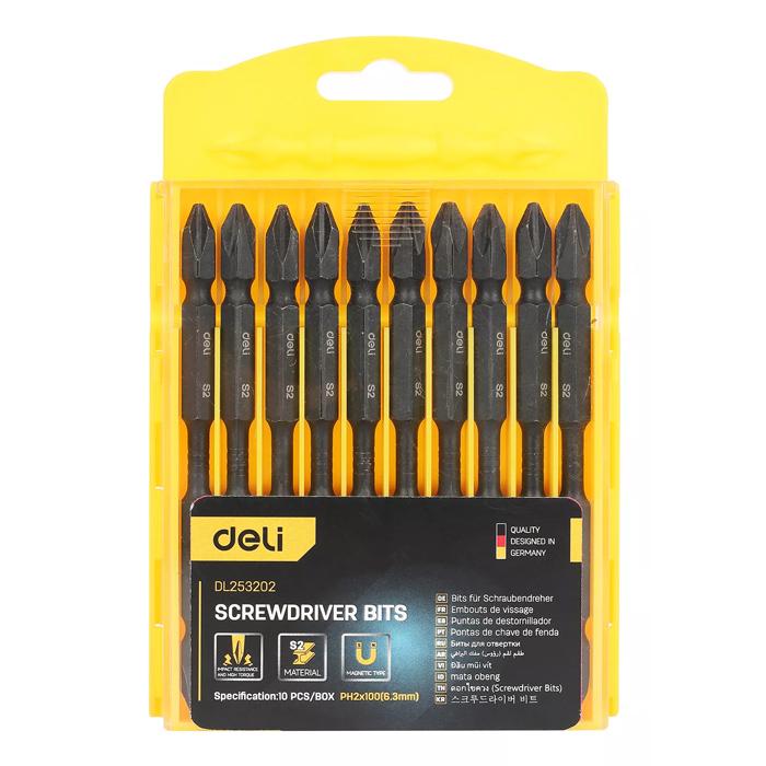 DELI μύτες κατσαβιδιού DL253202, PH2x100mm, 10τμχ | eLabstore.gr DELI μύτες κατσαβιδιού DL253202, PH2x100mm, 10τμχ | Εργαλεία | elabstore.gr