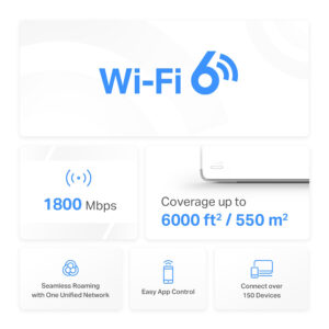 MERCUSYS Mesh Wi-Fi 6 System Halo H70X, 1.8Gbps Dual Band, 3τμχ, V. 1.20 | Δικτυακά | elabstore.gr