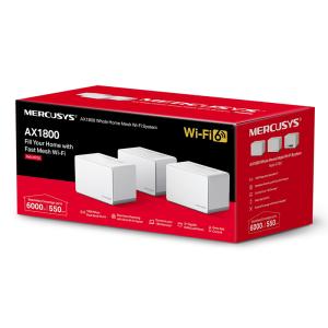 MERCUSYS Mesh Wi-Fi 6 System Halo H70X, 1.8Gbps Dual Band, 3τμχ, V. 1.20 | Δικτυακά | elabstore.gr