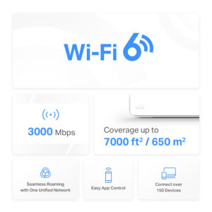 MERCUSYS Mesh Wi-Fi 6 System Halo H80X, 3Gbps Dual Band, 3τμχ, Ver. 1.0 | Δικτυακά | elabstore.gr