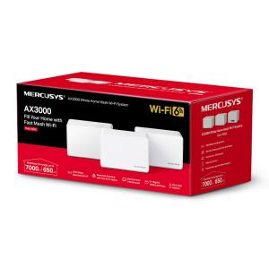 MERCUSYS Mesh Wi-Fi 6 System Halo H80X, 3Gbps Dual Band, 3τμχ, Ver. 1.0 | eLabstore.gr