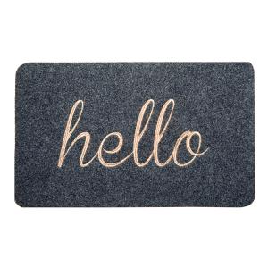 Πατάκι εισόδου hello HUH-0167, αντιολισθητικό, 60 x 40cm, γκρι | Οικιακός εξοπλισμός | elabstore.gr