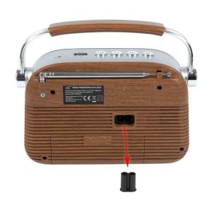 LTC φορητό ραδιόφωνο & ηχείο LXLTC2027, Bluetooth/SD/USB, 1200mAh, καφέ | Εικόνα & Ήχος | elabstore.gr