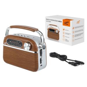 LTC φορητό ραδιόφωνο & ηχείο LXLTC2027, Bluetooth/SD/USB, 1200mAh, καφέ | Εικόνα & Ήχος | elabstore.gr