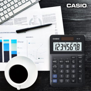 CASIO αριθμομηχανή MS-8F, ηλιακό & μπαταρία, 8 ψηφία, μαύρη | Αναλώσιμα - Είδη Γραφείου | elabstore.gr