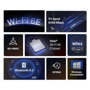 MERCUSYS κάρτα δικτύου MA86XE, AXE5400, Wi-Fi 6E, Bluetooth, PCIe, V.1.0 | Δικτυακά | elabstore.gr