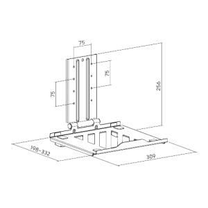 BRATECK βάση laptop NBH-7 για βάση οθονών VESA, έως 17", μαύρη | eLabstore.gr