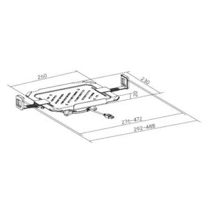 BRATECK βάση & ψύξη laptop NBH-8GL για βάση VESA, RGB, έως 17", μαύρη | eLabstore.gr