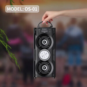 CELEBRAT φορητό ηχείο OS-01, 10W, 1200mAh, Bluetooth, FM, LED, μαύρο | Εικόνα & Ήχος | elabstore.gr