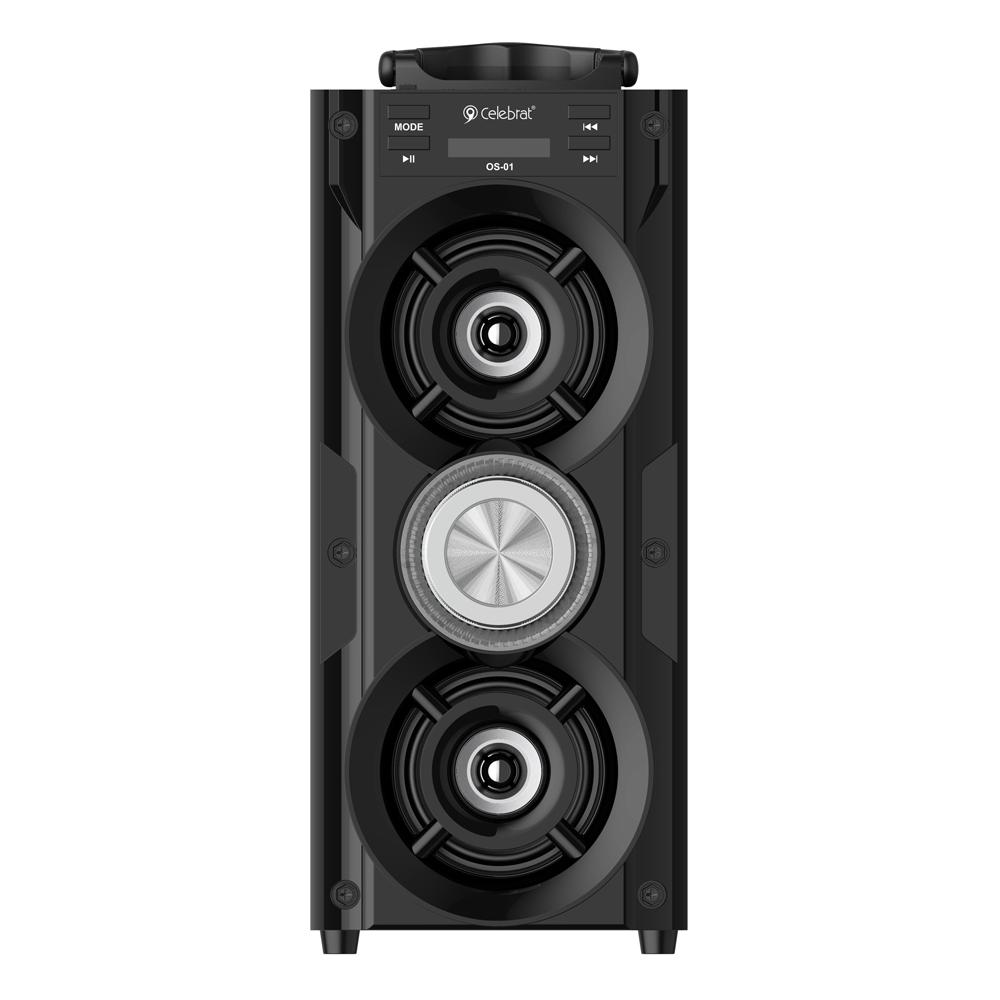 CELEBRAT φορητό ηχείο OS-01, 10W, 1200mAh, Bluetooth, FM, LED, μαύρο | eLabstore.gr CELEBRAT φορητό ηχείο OS-01, 10W, 1200mAh, Bluetooth, FM, LED, μαύρο | Εικόνα & Ήχος | elabstore.gr