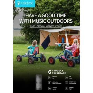 CELEBRAT φορητό ηχείο OS-09 με μικρόφωνο, 10W, 1200mAh, Bluetooth, μπλε | Εικόνα & Ήχος | elabstore.gr