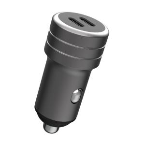 POWERTECH φορτιστής αυτοκινήτου PT-1149, 2x USB-C, 100W PD, γκρι | Αξεσουάρ κινητών | elabstore.gr