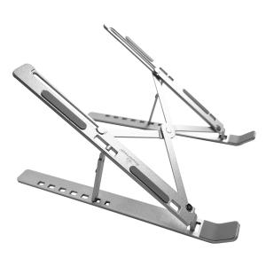 POWERTECH μεταλλική βάση laptop PT-1160, έως 18", foldable, ασημί | Αξεσουάρ για Laptop | elabstore.gr
