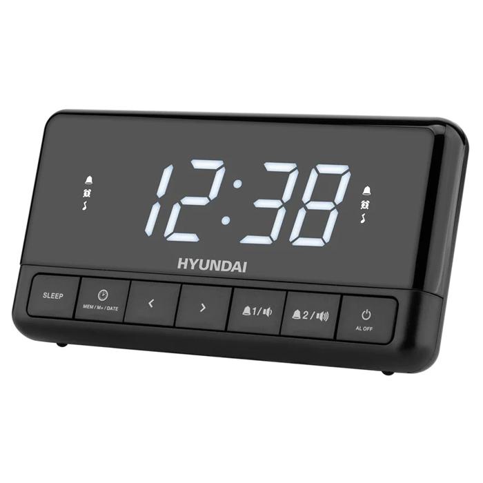 HYUNDAI επιτραπέζιο ρολόι & ραδιόφωνο RAC341PLLBW με ξυπνητήρι, μαύρο | Οικιακός εξοπλισμός | elabstore.gr