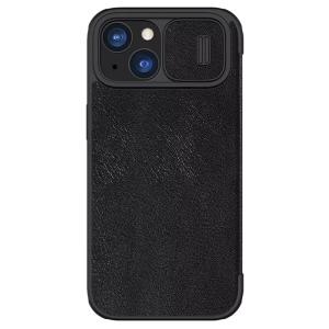 NILLKIN θήκη Qin Pro για iPhone 15, δερμάτινη, μαύρη | Αξεσουάρ κινητών | elabstore.gr