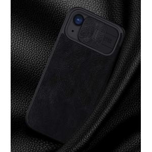 NILLKIN θήκη Qin Pro για iPhone 15 Plus, δερμάτινη, μαύρη | Αξεσουάρ κινητών | elabstore.gr