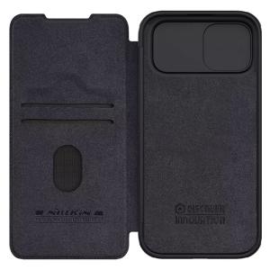 NILLKIN θήκη Qin Pro για iPhone 15 Plus, δερμάτινη, μαύρη | Αξεσουάρ κινητών | elabstore.gr