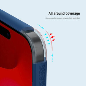 NILLKIN θήκη Super Frosted Shield Pro για iPhone 15, μπλε | Αξεσουάρ κινητών | elabstore.gr