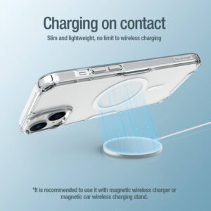 NILLKIN θήκη Nature Pro Magnetic για iPhone 15, διάφανη-μπλε | Αξεσουάρ κινητών | elabstore.gr