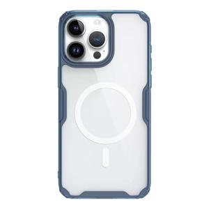 NILLKIN θήκη Nature Pro Magnetic για iPhone 15 Pro Max, διάφανη-μπλε | Αξεσουάρ κινητών | elabstore.gr