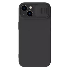 NILLKIN θήκη CamShield Silky Silicone για iPhone 15, μαύρη | Αξεσουάρ κινητών | elabstore.gr