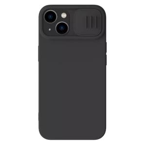 NILLKIN θήκη CamShield Silky Silicone για iPhone 15 Plus, μαύρη | Αξεσουάρ κινητών | elabstore.gr