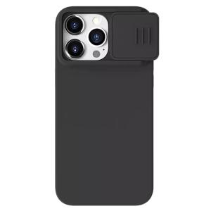 NILLKIN θήκη CamShield Silky Silicone για iPhone 15 Pro, μαύρη | Αξεσουάρ κινητών | elabstore.gr