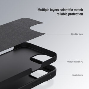 NILLKIN θήκη CamShield Silky Silicone για iPhone 15 Pro Max, μαύρη | Αξεσουάρ κινητών | elabstore.gr