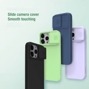 NILLKIN θήκη CamShield Silky Silicone για iPhone 15 Pro Max, μπλε | Αξεσουάρ κινητών | elabstore.gr