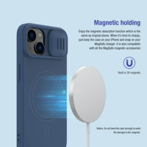 NILLKIN θήκη CamShield Silky Magnetic Silicone για iPhone 15, μαύρη | Αξεσουάρ κινητών | elabstore.gr