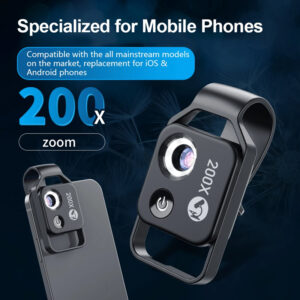 APEXEL φακός μικροσκόπιο APL-MS002 για smartphone κάμερα, 200x zoom, LED | Αξεσουάρ κινητών | elabstore.gr