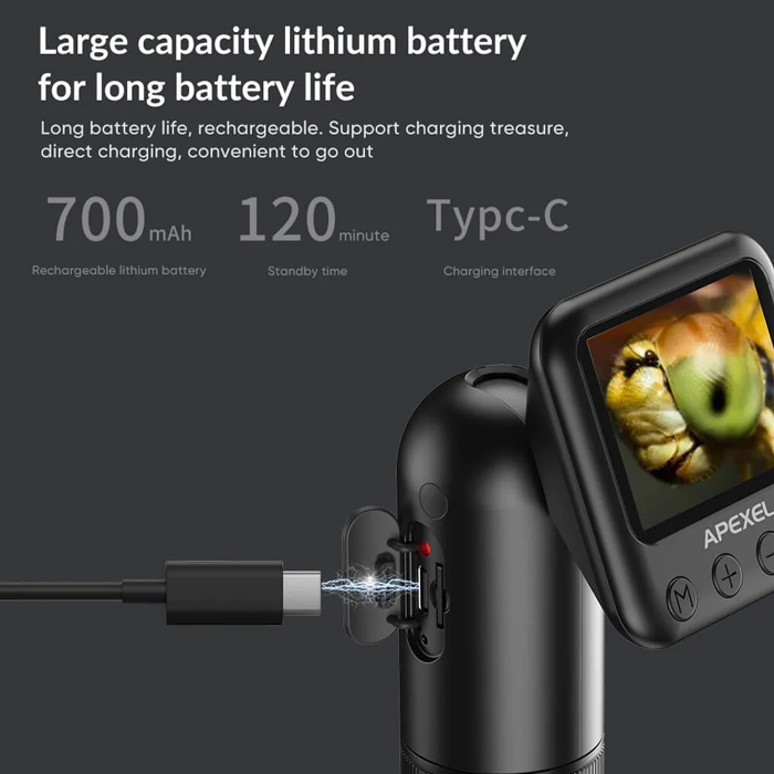 APEXEL ψηφιακό μικροσκόπιο APL-MS008, 400x-800x, LED, 720p/2MP | eLabstore.gr APEXEL ψηφιακό μικροσκόπιο APL-MS008, 400x-800x, LED, 720p/2MP - Image 6