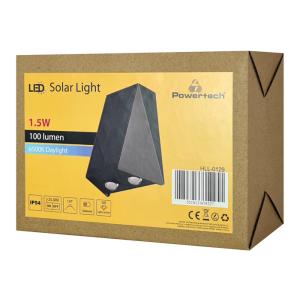 POWERTECH LED φωτιστικό τοίχου HLL-0129, ηλιακό, 1.5W, 6500K, 1300mAh | eLabstore.gr POWERTECH LED φωτιστικό τοίχου HLL-0129, ηλιακό, 1.5W, 6500K, 1300mAh | Φωτισμός | elabstore.gr