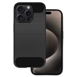 POWERTECH θήκη Carbon MOB-1929 για iPhone 15 Pro, μαύρη | Αξεσουάρ κινητών | elabstore.gr