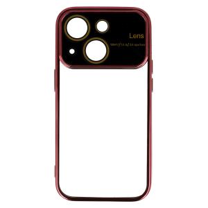 POWERTECH θήκη Electro Lens MOB-1946 για iPhone 15, διάφανη-βυσσινί | Αξεσουάρ κινητών | elabstore.gr