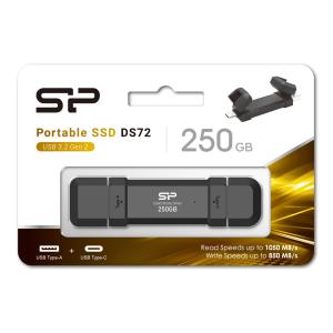 SILICON POWER USB Flash Drive DS72, USB/USB-C, 250GB 1050/850MBps, μαύρο | eLabstore.gr SILICON POWER USB Flash Drive DS72, USB/USB-C, 250GB 1050/850MBps, μαύρο | Συνοδευτικά PC | elabstore.gr