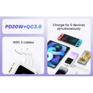 USAMS power bank US-CD193 με καλώδια, 5x έξοδοι, 10000mAh, 20W, μαύρο | Αξεσουάρ κινητών | elabstore.gr