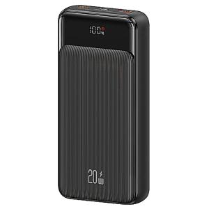 USAMS power bank US-CD199, 3x θύρες εξόδου, 20000mAh, 20W, μαύρο | Αξεσουάρ κινητών | elabstore.gr